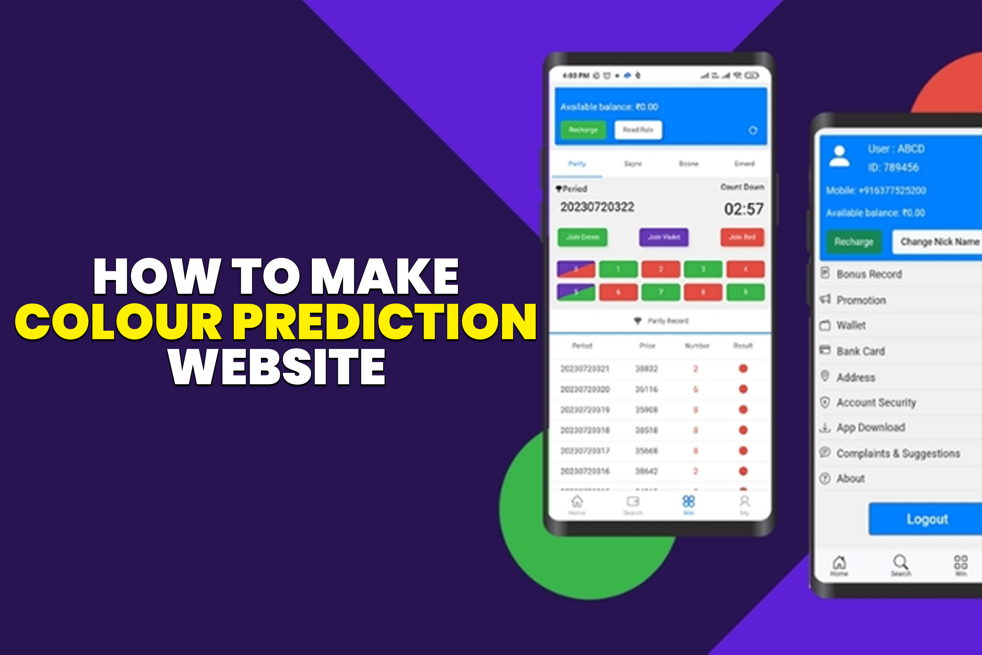 How To Make Colour Prediction Website.